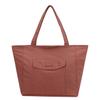 Moda Transfronteriza 2025 Versátil Sencillo Color Sólido Gran Capacidad Viaje Diario Estilo Casual Bolso Tote Estudiante Ocio Bolso de Hombro