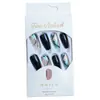 Wm-136 Folha de Bambu Fresca Unhas Postiças Transfronteiriço Curto t Estilo Nacional Planta Fada Unhas Usáveis Atacado