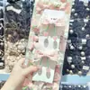 Pinza para el pelo de lazo de tela a cuadros rosa de encaje súper dulce al por mayor, linda cerecita, pinza para el pelo para niños, pasador