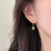 Pendientes Casuales Elegantes de Cuerda Dorada Anudada Diseño de Nicho Pendientes de Alta Gama Nueva Moda 2025 Pendientes Versátiles