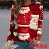 Amazon Sudadera Redonda para Mujer con Estampado Digital 3D de Letras Navideñas Personalizada de Manga Larga Venta al por Mayor
