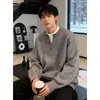 Suéter de dos piezas falso Ankora Rojo con cuello en V para hombre, Estilo de invierno para el Año de Nacimiento y Año Nuevo, Adecuado como capa interior o tejido base