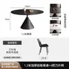 Mesa de Jantar Extensível em Pedra Sinterizada Zuo Mu Moderna Minimalista Luxo Leve Quadrada e Redonda Dupla Utilização Sala de Estar de Casa Alta Gama Celebridade da Internet Mesa de Jantar Preta