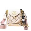 [Bolsa Feminina Shichen] 2025 Nova Moda Transversal Bolsa Pequena Aba Cor de Contraste Bolsa para Celular Bolsa Pequena Feminina Moderna