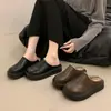Nuevas Pantuflas Punta Cerrada Medias Pantuflas Mujer Otoño Populares Para Exteriores Más Terciopelo Birkenstock Persona Baja Moda Suela Gruesa 2026 Versátil