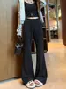 Pantalones de Arroz Pegajoso de Pierna Estrecha de Ajuste Holgado de Otoño Nuevo Cintura Alta Caída Adelgazantes Pantalones de Yoga Deportivos Micro-Campana Pantalones Casuales