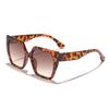 Novos Óculos de Sol da Rain com Armação Quadrada Degradê Design Cat-Eye, Estilo Europeu e Americano Óculos de Sol Marrons Venda por Atacado Proteção UV para Comércio Exterior