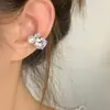 Clip para Hélice de Oreja de Bombilla Pequeña Sin Perforar las Orejas, Pendientes de Zirconia Portátiles para Mujer, Gama Alta, Lujo Accesible, Pendientes de Perla, Clips para Orejas