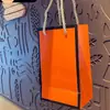 Bolsa de Regalo de Lujo Naranja Cumpleaños Creativo Llavero Exquisito Caja de Regalo Sentido ins para Novia