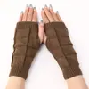 Guantes Triangulares Cortos G295 Nuevos Mangas de Lana Tejidas Sin Dedos para Otoño e Invierno para Hombres y Mujeres Calentadores de Brazos para Escribir
