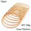 Joias de Aço Inoxidável Pulseira Empilhável Torcida Moderna Padrão Torcido de Aço Titânio Moda Acessório de Pulseira Diâmetro Interno 68*3mm