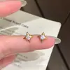 Pendientes de Plata de Ley S925 con Forma de Estrella y Diamante Individual para Mujer, Estilo Vintage de Lujo Ligero, Pendientes de Diseño de Nicho de Gama Alta, Populares en Xiaohongshu