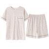 Pijama Longsha Masculino Verão Fino Algodão Puro Manga Curta Shorts Roupa de Casa Casual de Alta Qualidade para Adolescentes e Meninos conjunto