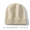 Chapéu 100% Caxemira Pura Outono e Inverno para Mulheres, Lã Grossa Tricotada em Ponto Trançado Casual Par de Orelhas Proteção Térmica Chapéu Baotou Quente para Homens