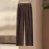 Pantalones de mamá, nuevo estilo de verano, pantalones rectos de cintura alta, pantalones largos casuales holgados para mujer, pantalones para mujer de abuela de mediana edad y anciana