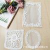 Porta-copos Renda Bordada Solúvel em Água Patch Renda Bordada Patch de Renda Bordada para Artesanato DIY Rede Oval Bolso Falso Acessórios de Renda Patch de Tecido