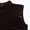 Comércio Exterior Transfronteiriço Outono 2025 Novo Estilo Europeu e Americano Moda Feminina Vestido Sexy de Renda e Veludo 8779