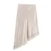 Comercio Exterior Wholesale Estilo Nuevo Otoño 2025 Europeo y Americano Falda con Textura de Encaje y Satén de Seda 4772518