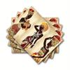 Individual de poliéster 2025 Recién llegado Individual de lino estampado Frontera Cross-TEMU Fiesta navideña Decorativo Antimanchas Aislante del calor Mantel individual