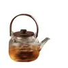 El Nuevo Tetera de Vidrio con Rayas Verticales Se Puede Usar a Fuego Abierto, es Resistente al Calor, Espesada y Adecuada para Preparar Té en la Estufa, Hervir Agua y Filtrar Té