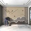 Novo papel de parede de tela estilo chinês com flores e pássaros, papel de parede para parede de fundo de TV, filme e televisão sem costura retrô para sala de estar e quarto, mural de tecido de parede