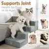 Escaleras Antideslizantes de Madera para Mascotas para Perros para Subir a la Cama, Escalones de Tres Niveles para Perros de Patas Cortas, Gatos y Perros Mayores Escalera para Subir Taburete Dos en Uno
