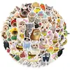 62 meme de gato de desenho animado material para diário adesivos expressão fofa adesivos de bolsa bagagem decorativa copo à prova d'água