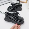 Zapatos de Princesa de Cuero para Niñas 2026 Nuevo Primavera/Otoño Estilo Británico Niñas Mocasines Negros de Suela Suave Zapatos de Cuero de Moda Tendencia