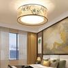 Nueva lámpara de techo de estilo chino redonda sala de estar dormitorio principal led cuadrada habitación antigua hogar simple estilo superbrillante