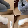 Primer Encuentro Ji Suela Gruesa Más Terciopelo Engrosado Botas de Nieve para Mujer Invierno Nuevo Punta Redonda Cálido Piel Botines Cortos Zapatos de Algodón