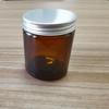Jarra de vidro transparente de 120ml para creme, copo de vela marrom, jarra com borda reta, garrafa de aroma de chá de 250ml, suporte de vela fosco