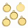 Accesorios para Joyería DIY Diámetro Interior 12mm Piedra de Tiempo Base Redonda Colgante Decorativo para Collar C99