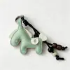 Fique Rico Logo Chaveiro Exquisito Pingente de Bolsa Estilo Ins Presente para Casal e Melhor Amigo Mochila Couro Pequeno Pingente