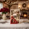 Portafotos con forma de corazón transfronterizo, adorno de escritorio impreso en 3D, soporte de plástico para fotos con tema Polaroid LOVE, decoración