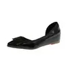 Punta Aguda 2026 Versátil Estilo Francés Primavera/Otoño Para Ir al Trabajo Planos con Hebilla Cuadrada Poco Profunda Nuevo Adorno Lateral Hueco Zapatos Planos Casuales para Mujer
