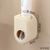 Suministro Transfronterizo Portacepillos de Dientes Estilo Crema, Vaso para Enjuague Bucal sin Taladro, Portacepillos de Dientes de Pareja Montado en Pared con Dispensador de Pasta de Dientes