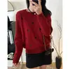 Suéter de terciopelo con cuello redondo de mapache para mujer, nuevo diseño engrosado para otoño e invierno, top de nicho, camiseta interior de punto suelta