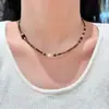Plata de Ley S925 Piedra Natural Ojo de Tigre Collar Retro Maillard Cadena para Suéter Estilo Ins para Mujer Otoño e Invierno Cuentas de Alta Gama