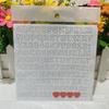 Novos adesivos brancos adesivos digitais Adesivos de bolhas tridimensionais de amor vermelho Adesivos ingleses adesivos de presente para crianças