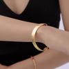 Estilo frío retro nicho corrugado cepillado sentido de alta gama pulsera para mujer latón moda apertura pulsera ajustable al por mayor
