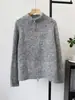 Nuevo Cárdigan de Punto Grueso Estilo Coreano Holgado Casual con Doble Cremallera y Cuello Alto Suave para Mujer Otoño/Invierno 2026