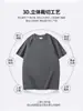 Nueva camiseta de algodón de manga corta estilo romano para hombre, color liso, corte holgado, top versátil de moda de manga corta, secado rápido