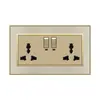 Enchufe de pared británico de 13A con USB, universal de cinco orificios, comercio exterior, panel de enchufe internacional para Hong Kong, Singapur, Tipo 86
