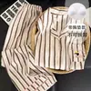 Ropa de Casa Rayada Retro para Perros Salchicha para Mujer Algodón Nube Agradable a la Piel Manga Larga Pantalón Largo Cárdigan con Sujetador Incorporado Pijama Holgado