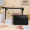 Bolsa de maquillaje transparente de PVC estilo ins para viaje portátil impermeable bolso de mano bolsa de aseo bolsa de almacenamiento para cosméticos de cuidado de la piel