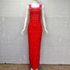 Vestido Elegante e Moderno Estilo Resort, Slim-Fit com Alça de Strass, Vestido de Festa Noturna de Luxo Leve, Vestido Bandage