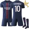 Traje deportivo 2526 Ligue 1, camiseta de fútbol de club número 10 Dembele, camiseta de local número 30 Messi Paris Saint-Germain