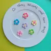 Serie de flores de cinco pétalos de colores ~ nuevos gadgets de resina de crema hechos a mano de dibujos animados joyería DIY pasador pinza para el pelo colgante