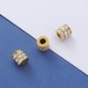 RUMNVNTY cuentas espaciadoras cilíndricas huecas de agujero grande transfronterizas accesorios para joyería DIY accesorios de taladro de tres capas materiales para joyería