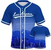 Skyline Nocturno de Ciudad de Béisbol Impresión 3D Transfronterizo Nuevo Camisa de Béisbol Cardigan Casual para Hombre Venta Directa de Fábrica Fuente